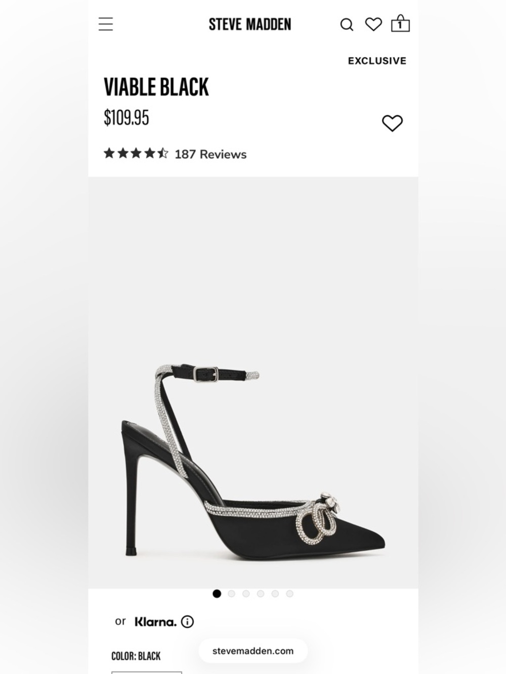 Steve Madden "VIABLE" Black Womens - Picture 6 of 14